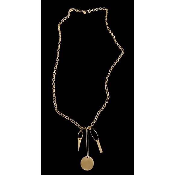 Marlyn Schiff Geometric Necklace Gold - Picture 2 of 6